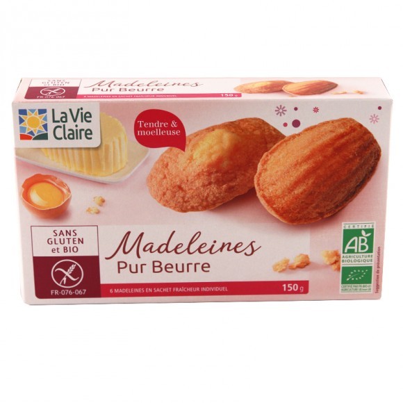 Bio La Vie Madeleine Nature - 60 Madeleines emballées individuellement