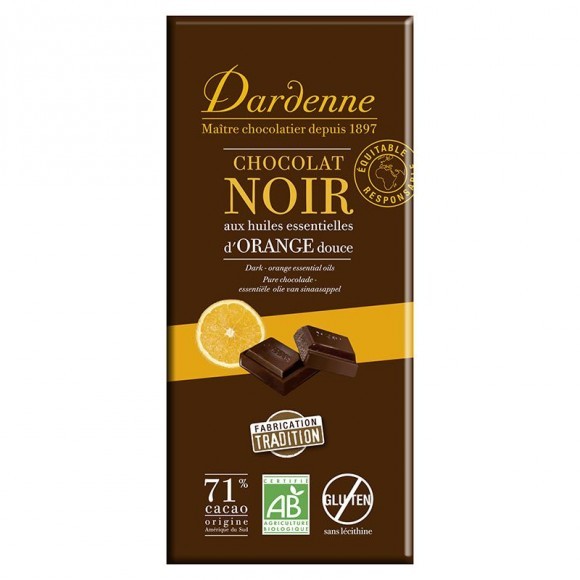 TRADITION ~ Chocolat NOIR au CAFÉ - 70g - Chocolat Dardenne