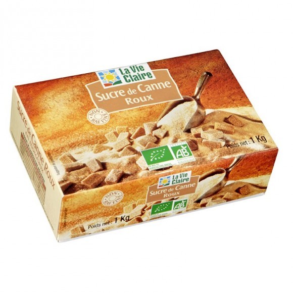 Sucre canne roux morceaux 1kg, Sucres