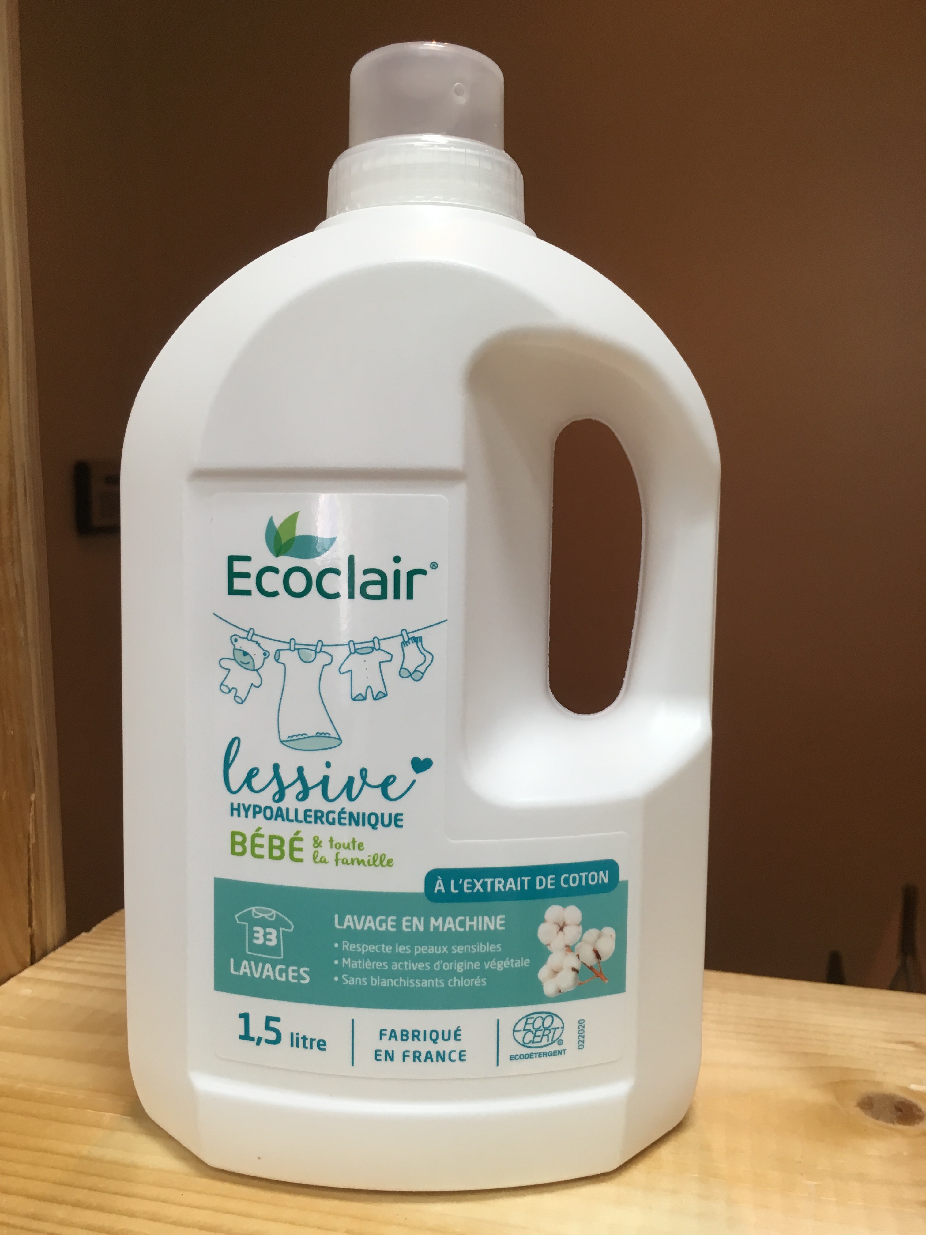 Ecodoo - Lessive liquide hypoallergénique - 1,5 l - Sebio