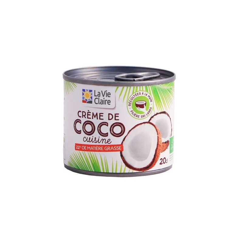 Crème lait de coco cuisine BIO, 20 cl