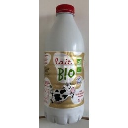 Pack 6 x lait bio demi-écrémé bio brique 1 l Grandeur Nature