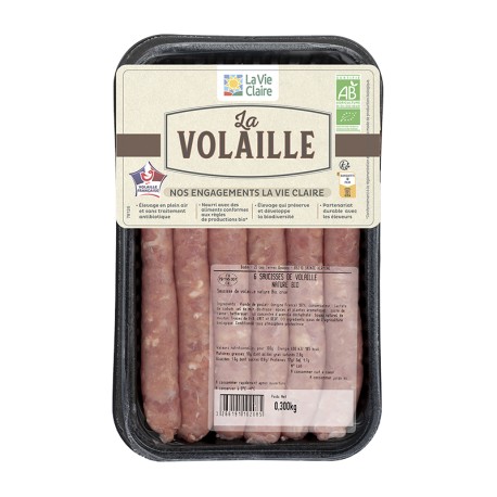 SAUCISSES VOLAILLE NATURE X6